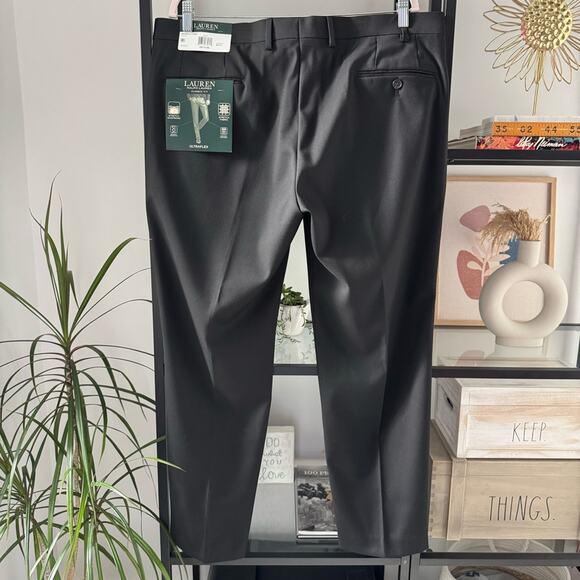 Lauren Ralph Lauren Norton Ultraflex Classic Fit Black Straight Leg Pants 38x29 - Picture 5 of 12